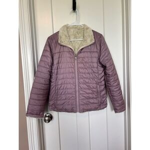 The North Face Mossbud‎ Sherpa Lined Puffer Jacket Reversible Lavender Small